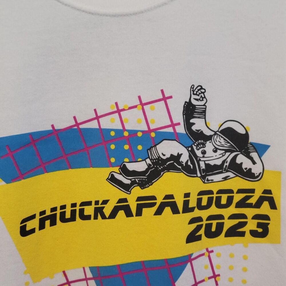 Vintage Style Chuckapalooza 2023 Astronaut Graphic T-Shirt NWOT